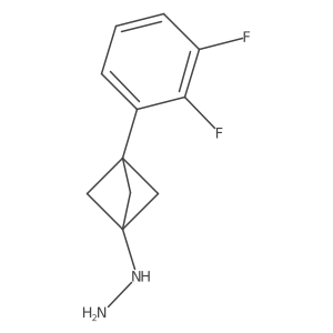 [3-(2,3-Difluorophenyl)-1-bicyclo[1.1.1]pentanyl]hydrazine Structure