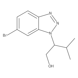 2-(6-bromo-1H-1,2,3-benzotriazol-1-yl)-3-methylbutan-1-ol结构式