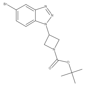 tert-butyl 3-(5-bromo-1H-1,2,3-benzotriazol-1-yl)azetidine-1-carboxylate结构式