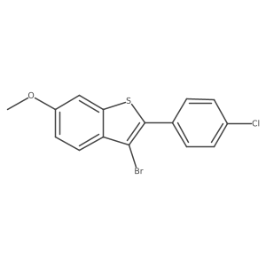 3-bromo-2-(4-chlorophenyl)-6-methoxyBenzo[b]thiophene结构式