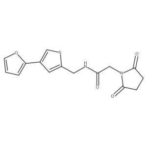 2-(2,5-dioxopyrrolidin-1-yl)-N-{[4-(furan-2-yl)thiophen-2-yl]methyl}acetamide结构式