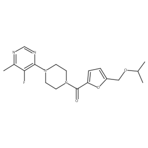 5-Fluoro-4-methyl-6-(4-{5-[(propan-2-yloxy)methyl]furan-2-carbonyl}piperazin-1-yl)pyrimidine Structure