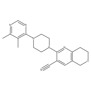 2-[4-(5,6-Dimethylpyrimidin-4-yl)piperazin-1-yl]-7,8-dihydro-5H-pyrano[4,3-b]pyridine-3-carbonitrile Structure