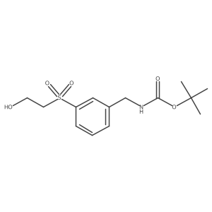 tert-butyl N-{[3-(2-hydroxyethanesulfonyl)phenyl]methyl}carbamate结构式
