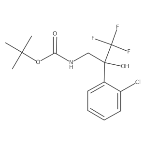 tert-butyl N-[2-(2-chlorophenyl)-3,3,3-trifluoro-2-hydroxypropyl]carbamate结构式