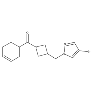 4-bromo-1-{[1-(cyclohex-3-ene-1-carbonyl)azetidin-3-yl]methyl}-1H-pyrazole Structure