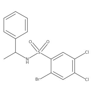 2-bromo-4,5-dichloro-N-(1-phenylethyl)benzene-1-sulfonamide Structure