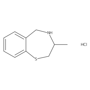 3-Methyl-2,3,4,5-tetrahydro-1,4-benzothiazepine hydrochloride结构式