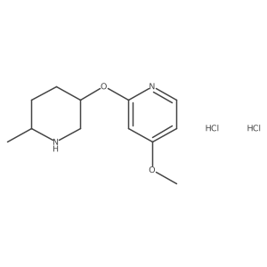 4-Methoxy-2-(((3R,6S)-6-methylpiperidin-3-yl)oxy)pyridine dihydrochloride结构式