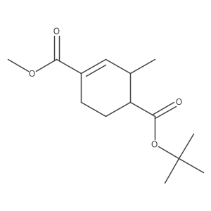 4-(tert-Butyl) 1-methyl (3S,4R)-3-methylcyclohex-1-ene-1,4-dicarboxylate结构式