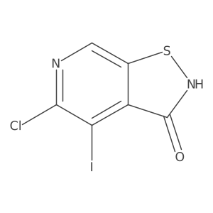 5-Chloro-4-iodoisothiazolo[5,4-c]pyridin-3(2H)-one结构式
