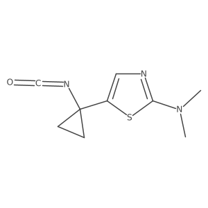 5-(1-isocyanatocyclopropyl)-N,N-dimethyl-1,3-thiazol-2-amine Structure