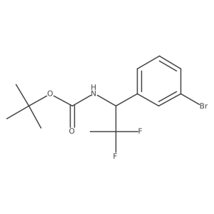 tert-butyl N-[1-(3-bromophenyl)-2,2-difluoropropyl]carbamate Structure