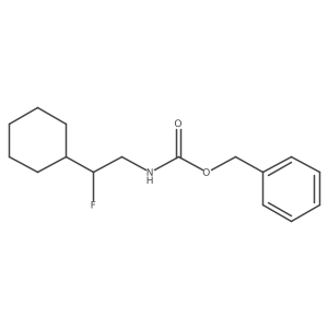 benzyl N-(2-cyclohexyl-2-fluoroethyl)carbamate结构式