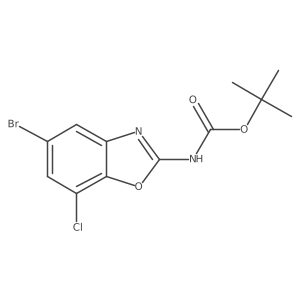 tert-butyl N-(5-bromo-7-chloro-1,3-benzoxazol-2-yl)carbamate Structure