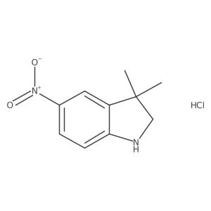 3,3-dimethyl-5-nitro-2,3-dihydro-1H-indole hydrochloride Structure