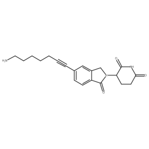 3-[5-(7-Aminohept-1-ynyl)-1-oxo-isoindolin-2-yl]piperidine-2,6-dione Structure