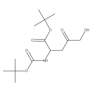 tert-Butyl (S)-2-((tert-butoxycarbonyl)amino)-5-hydroxy-4-oxopentanoate Structure
