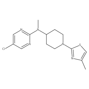 5-chloro-N-methyl-N-[1-(4-methyl-1,3-thiazol-2-yl)piperidin-4-yl]pyrimidin-2-amine Structure