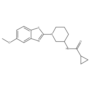 N-[1-(5-methoxy-1,3-benzothiazol-2-yl)piperidin-3-yl]cyclopropanecarboxamide Structure