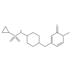 N-{1-[(1-methyl-2-oxo-1,2-dihydropyridin-4-yl)methyl]piperidin-4-yl}cyclopropanesulfonamide Structure