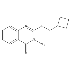 3-Amino-2-[(cyclobutylmethyl)sulfanyl]-3,4-dihydroquinazolin-4-one结构式