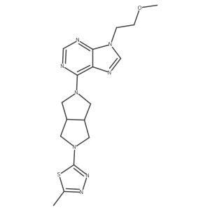 9-(2-methoxyethyl)-6-[5-(5-methyl-1,3,4-thiadiazol-2-yl)-octahydropyrrolo[3,4-c]pyrrol-2-yl]-9H-purine结构式