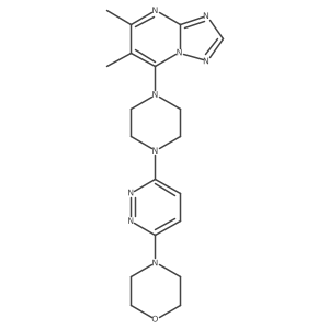 4-[6-(4-{5,6-Dimethyl-[1,2,4]triazolo[1,5-a]pyrimidin-7-yl}piperazin-1-yl)pyridazin-3-yl]morpholine结构式
