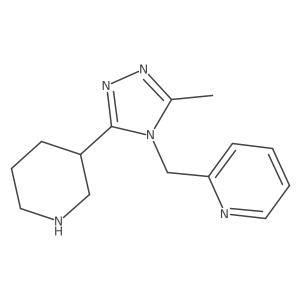 2-((3-Methyl-5-(piperidin-3-yl)-4H-1,2,4-triazol-4-yl)methyl)pyridine结构式