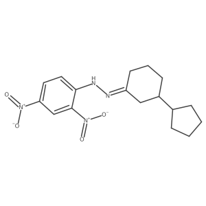 3-Cyclopentylcyclohexanone 2-(2,4-dinitrophenyl)hydrazone结构式
