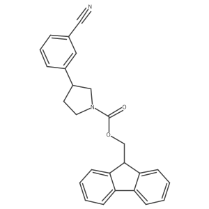 (9H-fluoren-9-yl)methyl 3-(3-cyanophenyl)pyrrolidine-1-carboxylate结构式