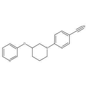 6-[3-(Pyridin-3-yloxy)piperidin-1-yl]pyridine-3-carbonitrile结构式