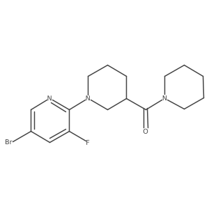 5-Bromo-3-fluoro-2-[3-(piperidine-1-carbonyl)piperidin-1-yl]pyridine Structure