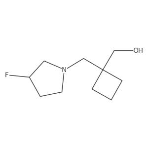 (R)-(1-((3-Fluoropyrrolidin-1-yl)methyl)cyclobutyl)methanol结构式