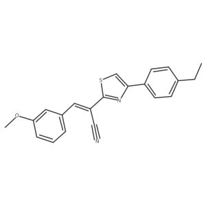 (Z)-2-(4-(4-ethylphenyl)thiazol-2-yl)-3-(3-methoxyphenyl)acrylonitrile Structure