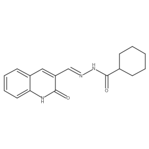 N-[(Z)-(2-oxo-1H-quinolin-3-yl)methylideneamino]cyclohexanecarboxamide结构式
