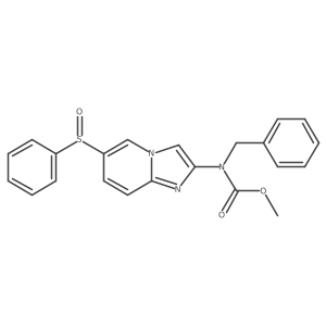 (6-Benzenesulfinyl-imidazo[1,2-a]pyridin-2-yl)-benzyl-carbamic acid methyl ester Structure