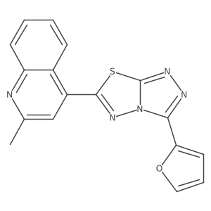 3-(Furan-2-yl)-6-(2-methylquinolin-4-yl)-[1,2,4]triazolo[3,4-b][1,3,4]thiadiazole Structure