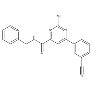 4-Pyrimidinecarboxamide,2-amino-6-(3-cyanophenyl)-n-(2-pyridinylmethyl)-结构式