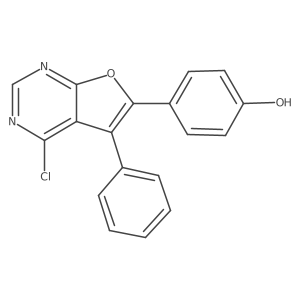 4-(4-Chloro-5-phenyl-furo[2,3-d]pyrimidin-6-yl)-phenol Structure