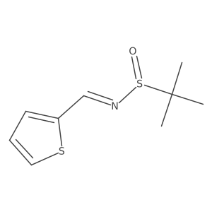 (S)-2-methyl-N-(thiophen-2-ylmethylene)propane-2-sulfinamide结构式