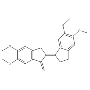 (2E)-2-(2,3-Dihydro-5,6-dimethoxy-1H-inden-1-ylidene)-2,3-dihydro-5,6-dimethoxy-1H-inden-1-one结构式