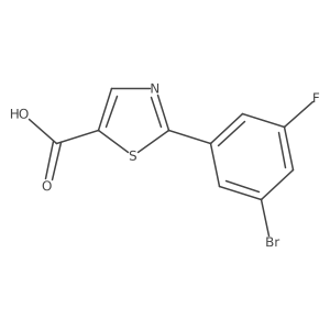 2-(3-Bromo-5-fluoro-phenyl)-thiazole-5-carboxylic acid Structure