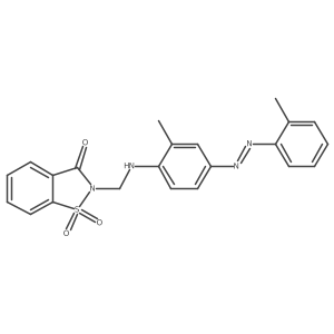 Cc1ccccc1N=Nc1ccc(NCN2C(=O)c3ccccc3S2(=O)=O)c(C)c1结构式
