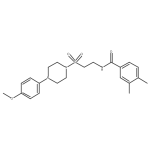 N-(2-((4-(4-methoxyphenyl)piperazin-1-yl)sulfonyl)ethyl)-3,4-dimethylbenzamide结构式