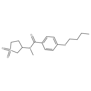 4-butoxy-N-(1,1-dioxidotetrahydrothiophen-3-yl)-N-methylbenzamide结构式
