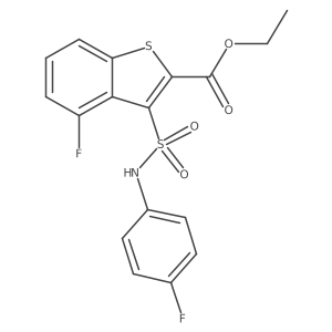 Ethyl 4-fluoro-3-[(4-fluorophenyl)sulfamoyl]-1-benzothiophene-2-carboxylate结构式