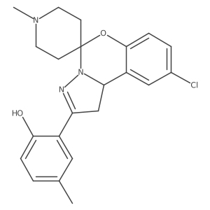2-(9-Chloro-1'-methyl-1,10b-dihydrospiro[benzo[e]pyrazolo[1,5-c][1,3]oxazine-5,4'-piperidin]-2-yl)-4-methylphenol Structure