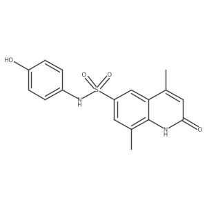N-(4-hydroxyphenyl)-4,8-dimethyl-2-oxo-1,2-dihydro-6-quinolinesulfonamide结构式