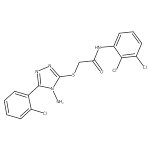 2-{[4-amino-5-(2-chlorophenyl)-4H-1,2,4-triazol-3-yl]sulfanyl}-N-(2,3-dichlorophenyl)acetamide结构式